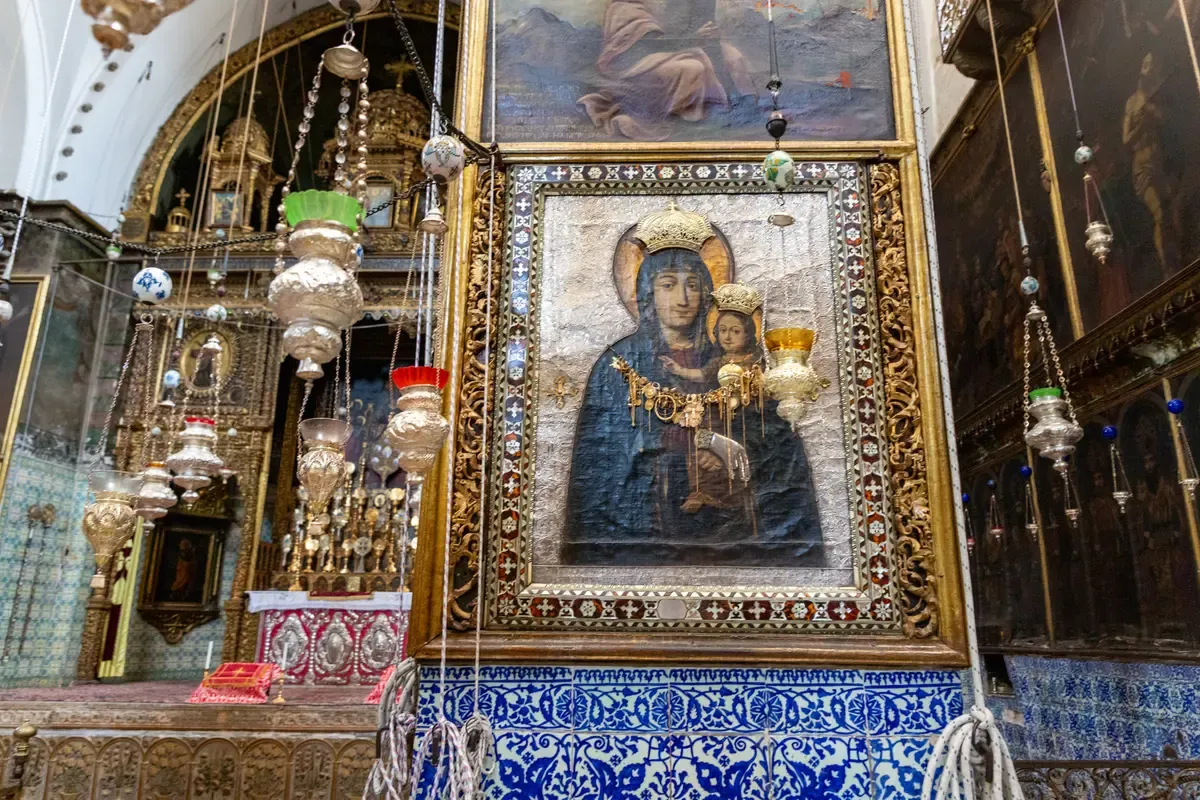 Interior of the Cathedral of St James in the Armenian Quarter of the Old City of Jerusalem