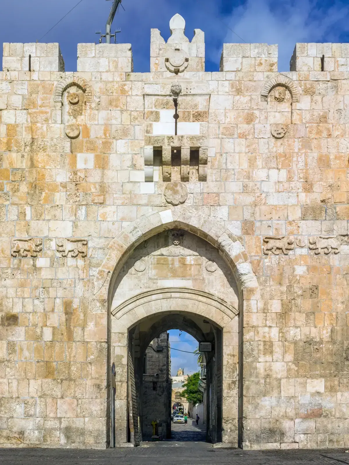 Lions' Gate on the east side of the Old City of Jerusalem